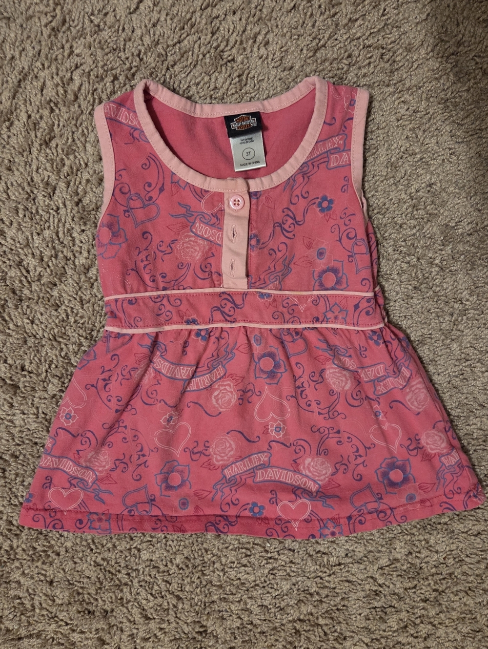 Harley-Davidson Pink & Purple Floral Tank Dress